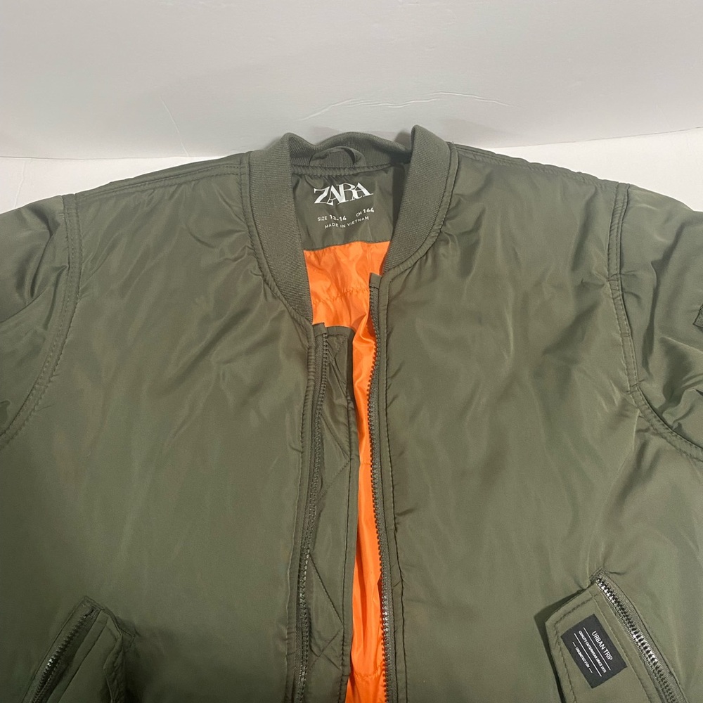 Zara kids/teen Olive Green Bomber Jacket